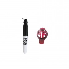 Golf Ball Marker Line Drawing Tool with Pen